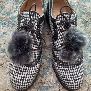 SAM EDELMAN HOUNDSTOOTH OXFORDS SZ 8.5